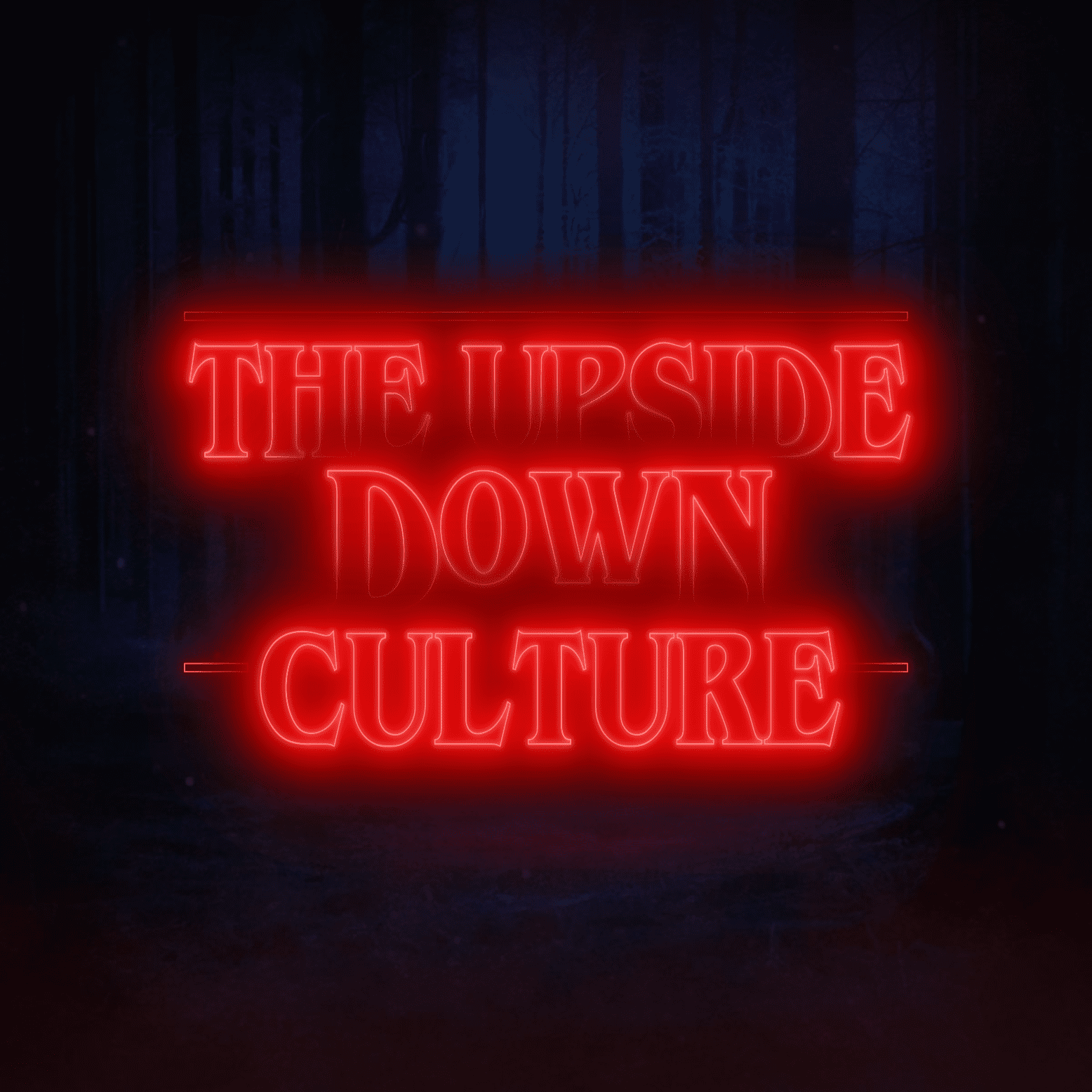 Stranger Things looking text that says The upside down culture.